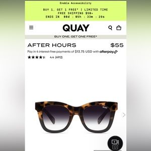 Quay Australia ‘AFTER HOURS’ Faded Lense Sunglasses